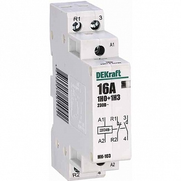 Модульный контактор МК-103 2P 4А 400/230 AC 18051DEK DEKraft