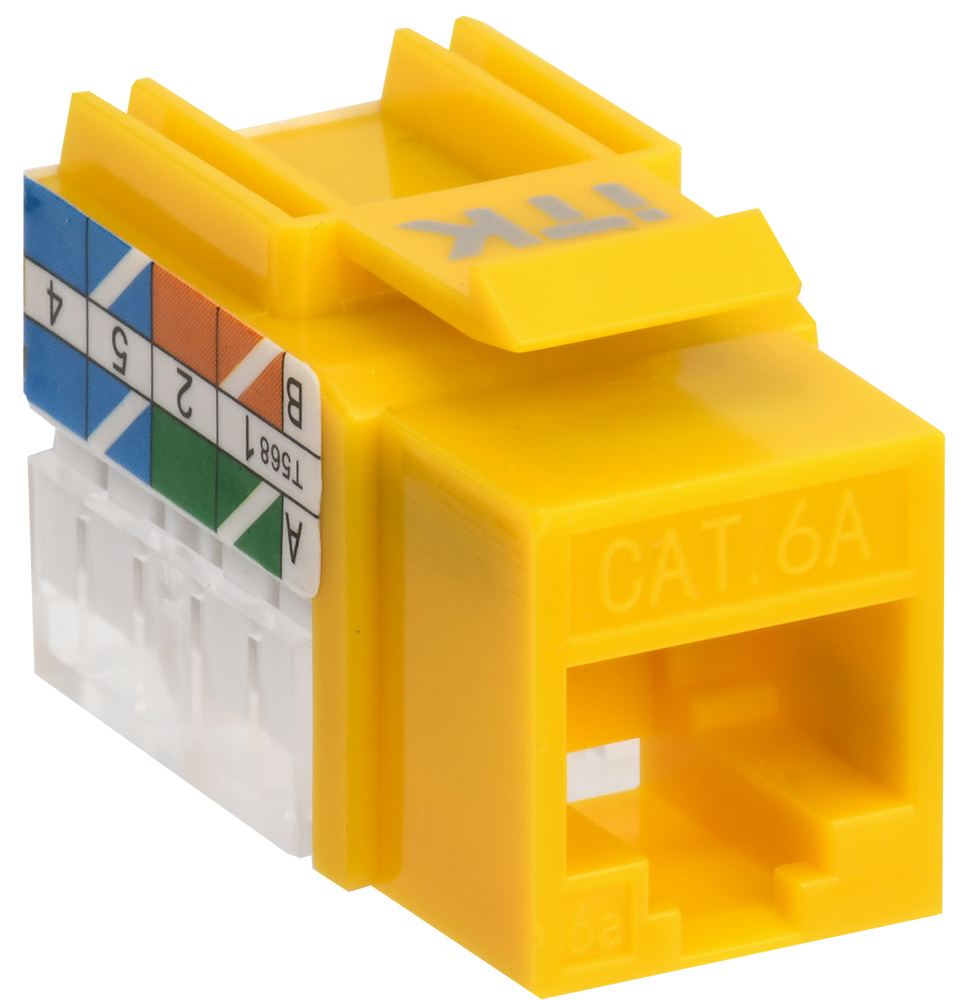 ITK Модуль Keystone Jack кат.6A UTP 110 IDC 90град жёлтый CS1-1C6AU-11-05 IEK