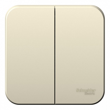 Выключатель 2-клавишный BLANCA, открытый монтаж, молочный BLNVA065002 Schneider Electric