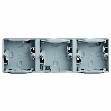 Mureva коробка 3-ная адаптерная подъемная горизонтальная IP55, серая ENN37713 Schneider Electric