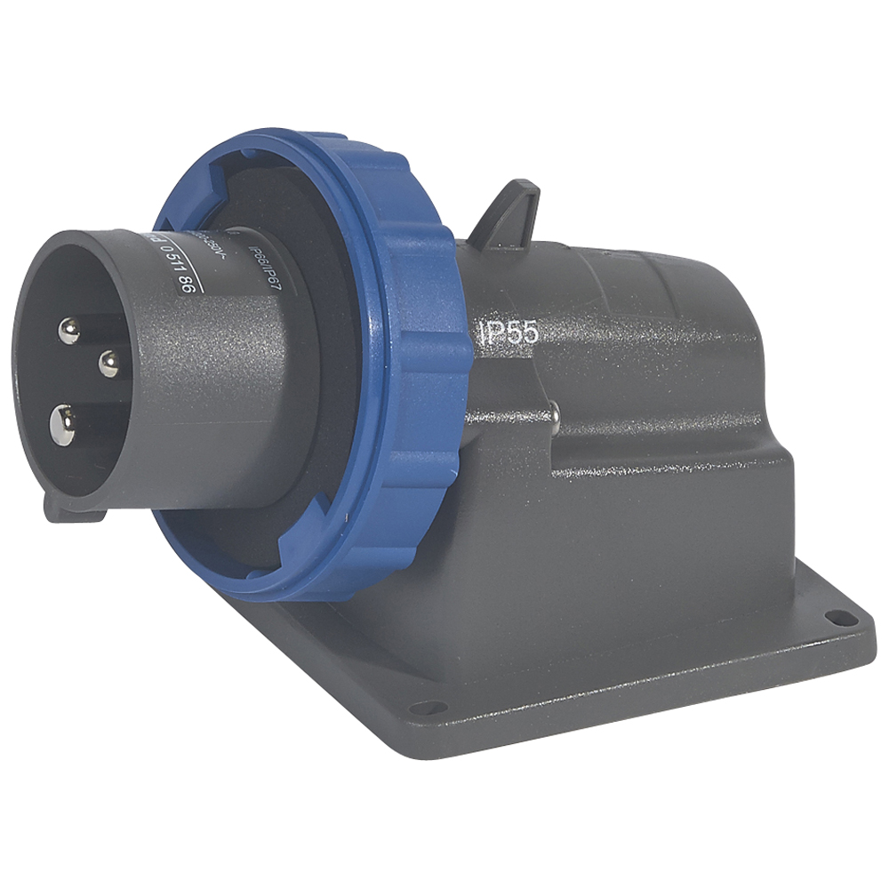 Встраиваемая вилка Hypra - IP 66/67-55 - 2К+3 - 16 А - пластик 051186 Legrand