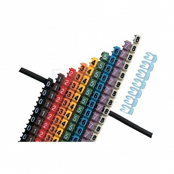 Маркер МКН комплект цифр 0-9 4мм² (100шт/упак) UMK04-02-09 IEK