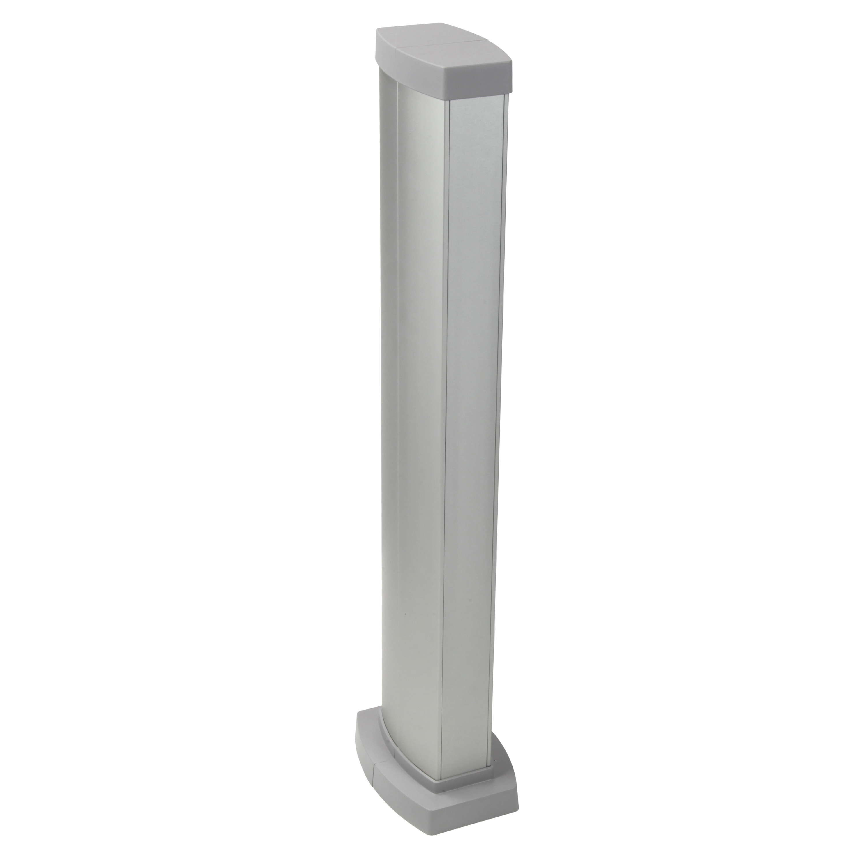 Snap-On мини-колонна алюминиевая с крышкой из алюминия, 2 секции, высота 0,68 метра, цвет алюминий 653024 Legrand