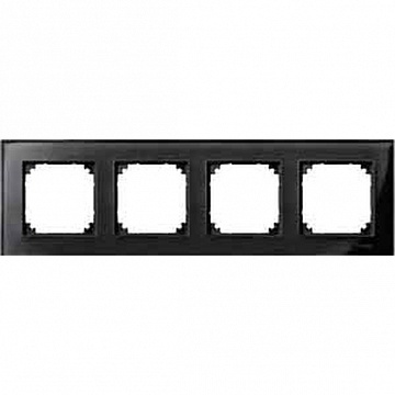 Рамка 4 поста MERTEN M-ELEGANCE, черный оникс MTN404403 Schneider Electric