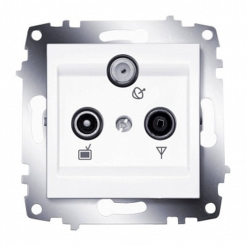 Розетка TV-FM-SAT COSMO, оконечная, белый 619-010200-234 ABB