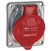 Встраиваемая розетка Hypra - IP 44 - 2К+З - 16 А - металл 052232 Legrand