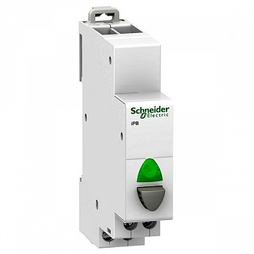 Кнопка управления iPB 1НО серая+ЗЕЛЕНЫЙ ИНДИКАТОР (max 72) A9E18036 Schneider Electric