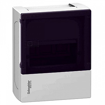 Распределительный шкаф MINI PRAGMA, 6 мод., IP40, навесной, пластик, дымчатая дверь MIP12106T Schneider Electric