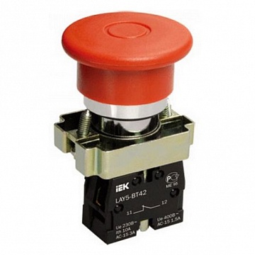 Кнопка LAY5 22 мм² 660/440В, IP40, Красный BBG80-BT-K04 IEK
