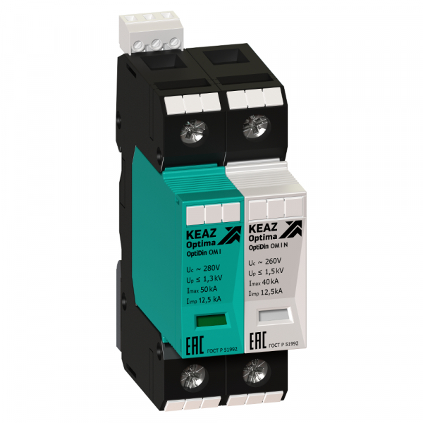 Ограничитель импульсных перенапряжений (УЗИП) OptiDin OM-I-3-385/7 256943 КЭАЗ