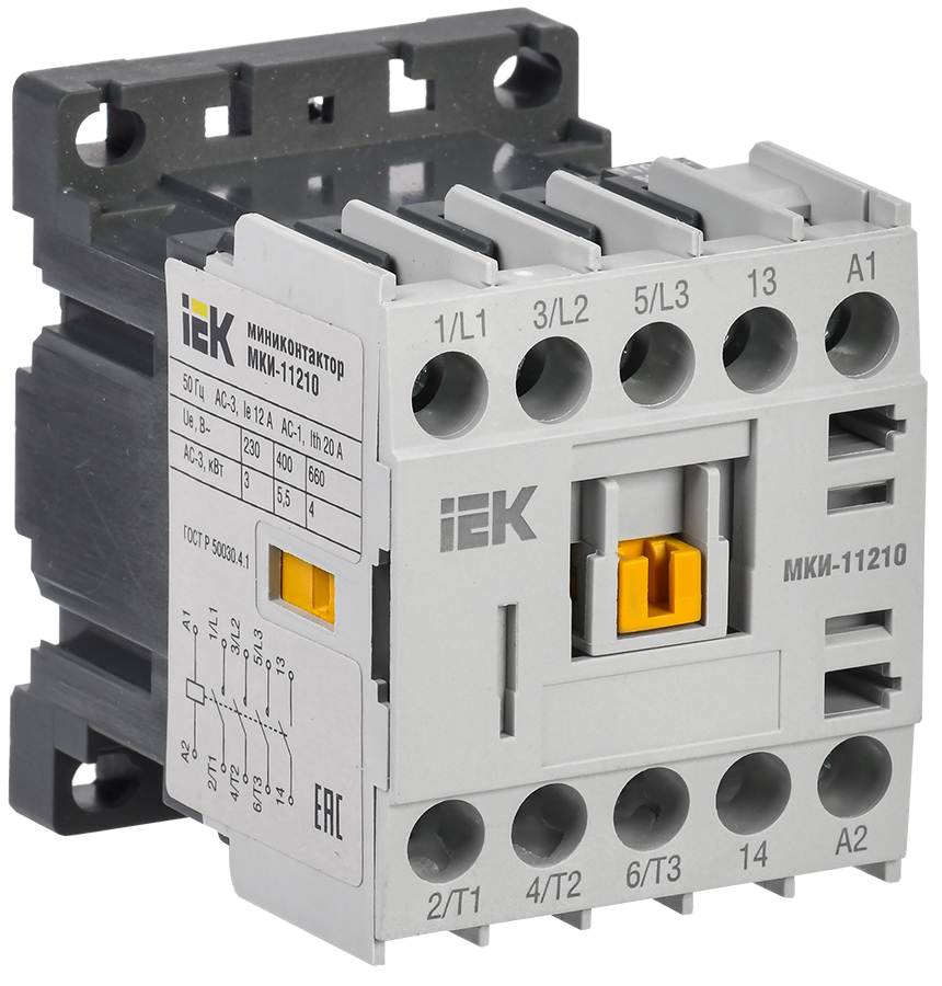 Миниконтактор МКИ-11210 12А 110В/АС3 1НО KMM11-012-110-10 IEK