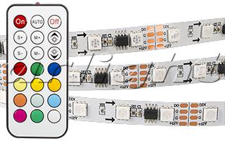Лента SPI-5000-IR21B 12V RGB (5060,300 LED x3,1804, ПДУ) 020980 Arlight