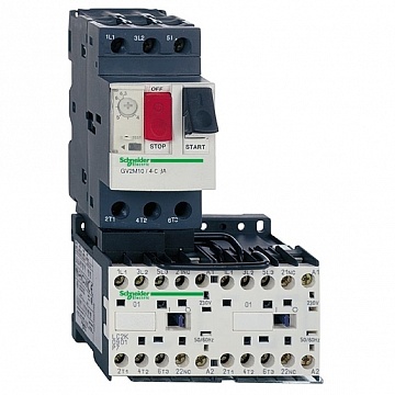 Пускатель TeSys GV2ME 6.3А, 2.2кВт 400/24В GV2ME10K2BW3 Schneider Electric