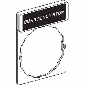 ЭТИКЕТКА EMERGENCY STOP ZBY2330 Schneider Electric