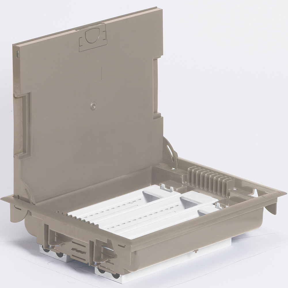 Напольная коробка с глубиной 75-105 мм - неукомплектованная - 24 модуля - под покрытие - бежевый RAL 1019 089617 Legrand