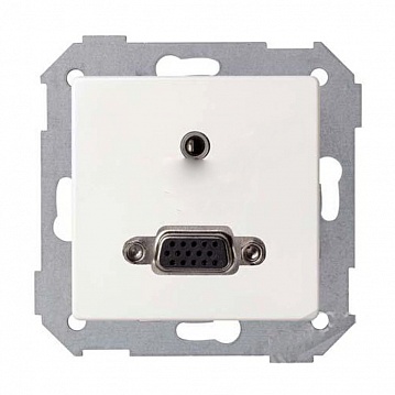 Розетка VGA+mini-jack 75, черный 7500091-039 Simon