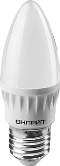 Лампа светодиодная 61 130 OLL-C37-8-230-6.5K-E27-FR 61130 ОНЛАЙТ