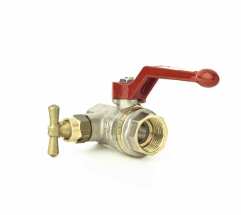 Кран шаровой латунный со спускником Ду 25 065B8218 Danfoss