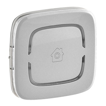 Valena ALLURE MyHome.Лицевая панель для механизмов BUS/SCS.С символом "GEN".2 модуля.Алюминий 755391 Legrand