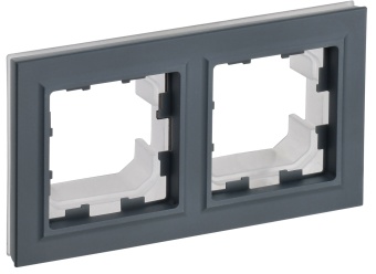 BRITE Рамка 2-местная IP44 РУ-2-БрГ-44 графит BR-M22-44-K53 IEK