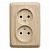 Розетка двухместная ETUDE, открытый монтаж, сосна PA16-105D Schneider Electric