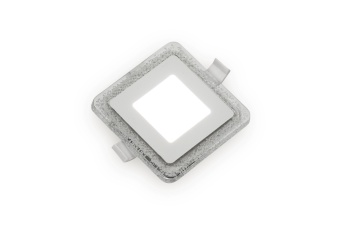 Светильник светодиодный встраиваемый ДВО-3+3 Вт 350 Лм 3000К Квадрат IP20 3 режима LED монтажный d80 мм 103х103х31 мм 180-265 В Bubbles BL320 Gauss