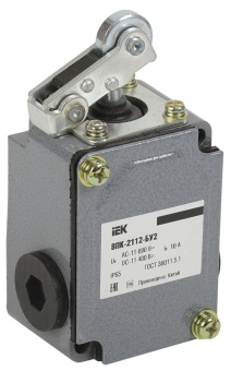 Выключатель концевой ВПК-2112-БУ2 рычаг с роликом IP65 KV-1-2112-1 IEK