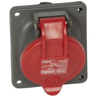 Встраиваемая розетка Hypra - IP 44 - 3К+З - 16 А - пластик 052223 Legrand