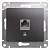 Розетка компьютерная 1xRJ45 Cat.5 GLOSSA, графит GSL001381K Schneider Electric