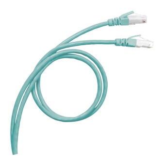 Шнур коммутационный RJ 45 - категория 8 - S/FTP - LSZH - экранированный - 8 м - цвет морской волны 033706 Legrand