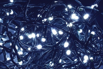 LIGHTING Гирлянда нить 5м 50 светодиодов белый свет IP20 зеленый шнур 1,5м 230В контроллер 8 сцен LGDB110-2-050-05-G-S-20 IEK