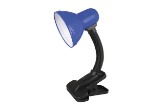 Светильник UF-320P С06 настол. прищепка 230В 60Вт E27 ЛОН син. Ultraflash 12372