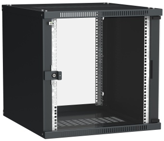 ITK Шкаф настенный LINEA WE 12U 550х350мм дверь стекло черный LWE5-12U53-GF IEK