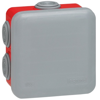 Plexo Коробка IP55 80х80х45мм сер. 092015 Legrand