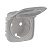 Valena ALLURE.Лицевая панель розетки 2К+З с крышкой.Алюминий 754847 Legrand