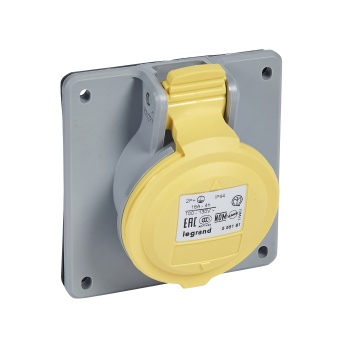 Встраиваемая наклонная розетка - P17 Tempra Pro - IP 44 - 100/130 В~ - 16 A - 2К+З 555181 Legrand