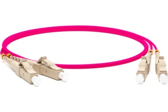 Патч-корд волоконно-оптический (шнур) MM 50/125(OM4) LC-LC duplex 10G/40 LSZH (2м)