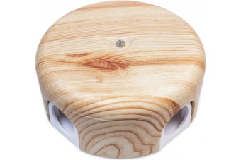 Распределительная коробка 110мм, пластик, цвет Карельская Сосна (4 кабельных ввода в комплекте) (B1-522-13-K)