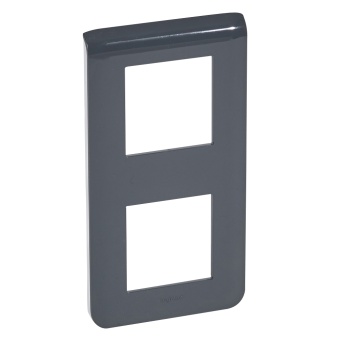 Рамка - Программа Mosaic - 2x2 модуля - вертикальная - антрацит 079062 Legrand