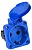 MAGNUM Розетка панельная SCHUKO РП11-3 с крышкой IP44 синий PSN71-016-3-2-44-K07 IEK