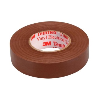 Изолента ПВХ коричневая 19 мм 20 м. Temflex 1300 7100080348 3М
