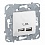 Розетка 2xUSB UNICA, белый MGU5.418.18ZD Schneider Electric