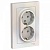 Розетка двухместная ATLASDESIGN, скрытый монтаж, с заземлением, жемчуг ATN000424 Schneider Electric