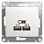 Розетка 2xUSB GLOSSA, перламутр GSL000633 Schneider Electric