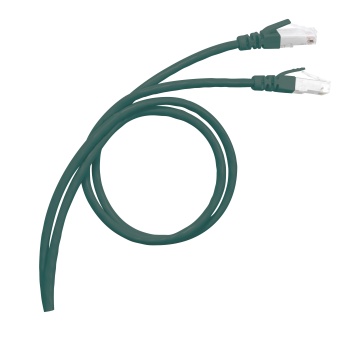 Шнур коммутационный RJ 45 - категория 8 - S/FTP - LSZH - экранированный - 8 м - зеленый 033713 Legrand