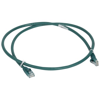 Шнур коммутационный RJ 45 - категория 6 - U/UTP - LSZH - неэкранированный - 3 м - зеленый 051860 Legrand