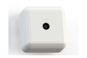 ОПТИМА Розетка телевизионная РТА-Э наружная белая