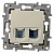 Розетка компьютерная 2xRJ45 Cat.5 ETIKA, слоновая кость 672352 Legrand
