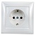 Розетка VALENA CLASSIC, скрытый монтаж, с заземлением, белый 774423 Legrand