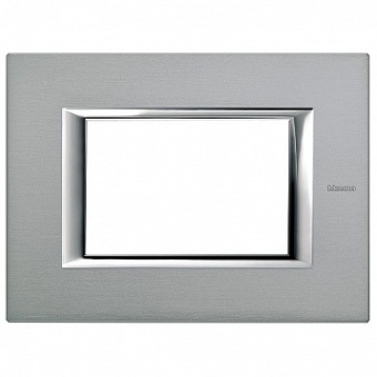 Рамка 3 модуля AXOLUTE, темное серебро HA4803AZ Bticino